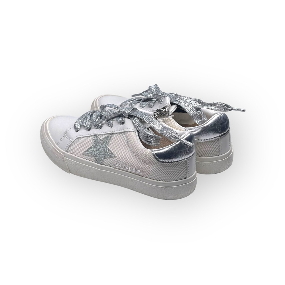 Vintage Havana 𖤐 Gita Star Sneakers 𖤐 Vegan Leather Silver Metallic Glitter 𖤐 12 - Picture 6 of 16